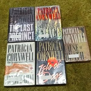 5 Patricia Cornwell Murder Mystery Hardcover Books